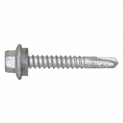 ITW Polymers Adhesives 1428000 TEK Screw, Measurement System: Imperial, #12-14, 1-1/2 in Overall Length, Hex Washer, Hex-Unslotted Drive, Carbon Steel, Climaseal®, C1022 Grade, 5/16 in Drive